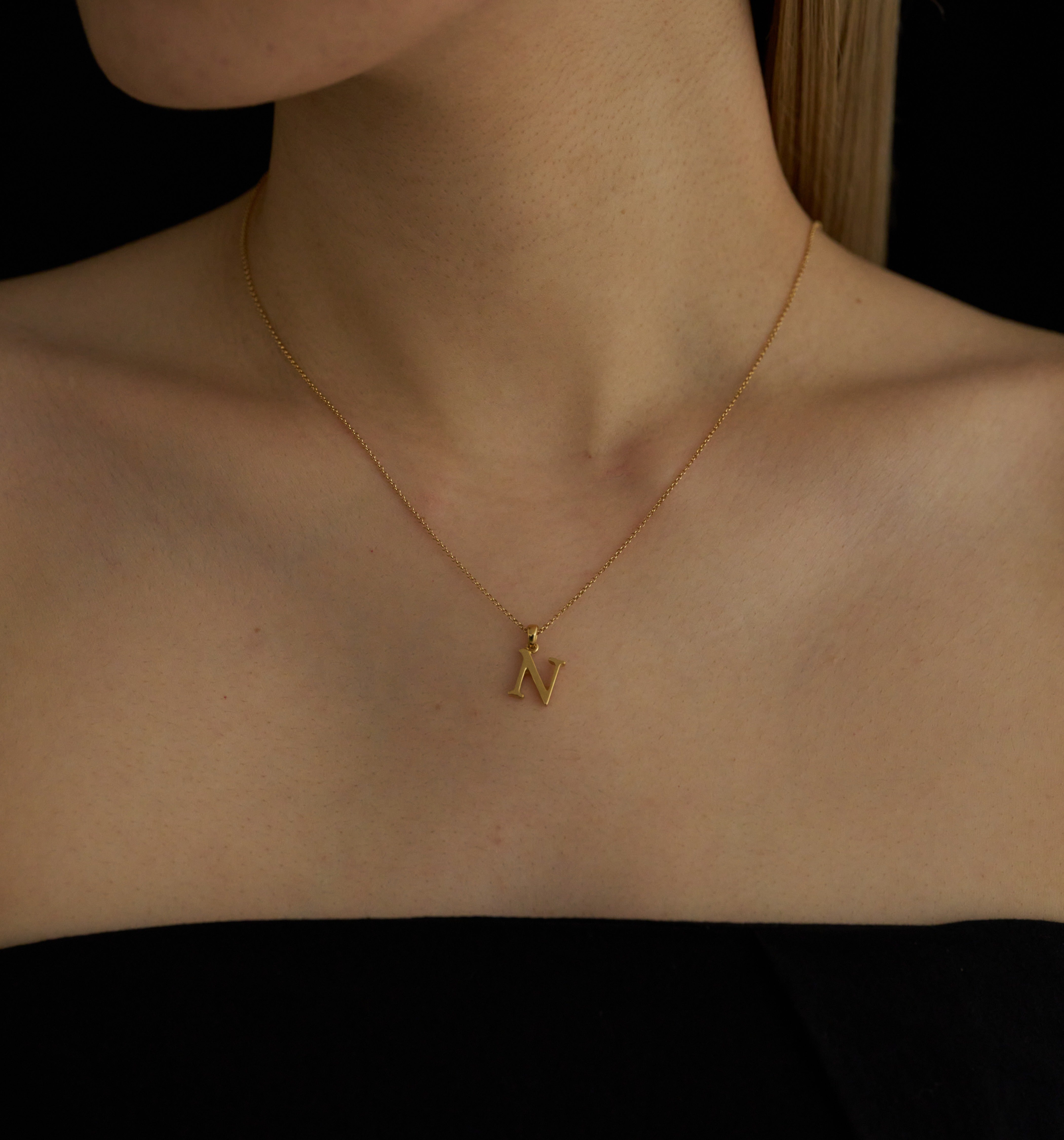 【受注品】initial necklace 01 gold