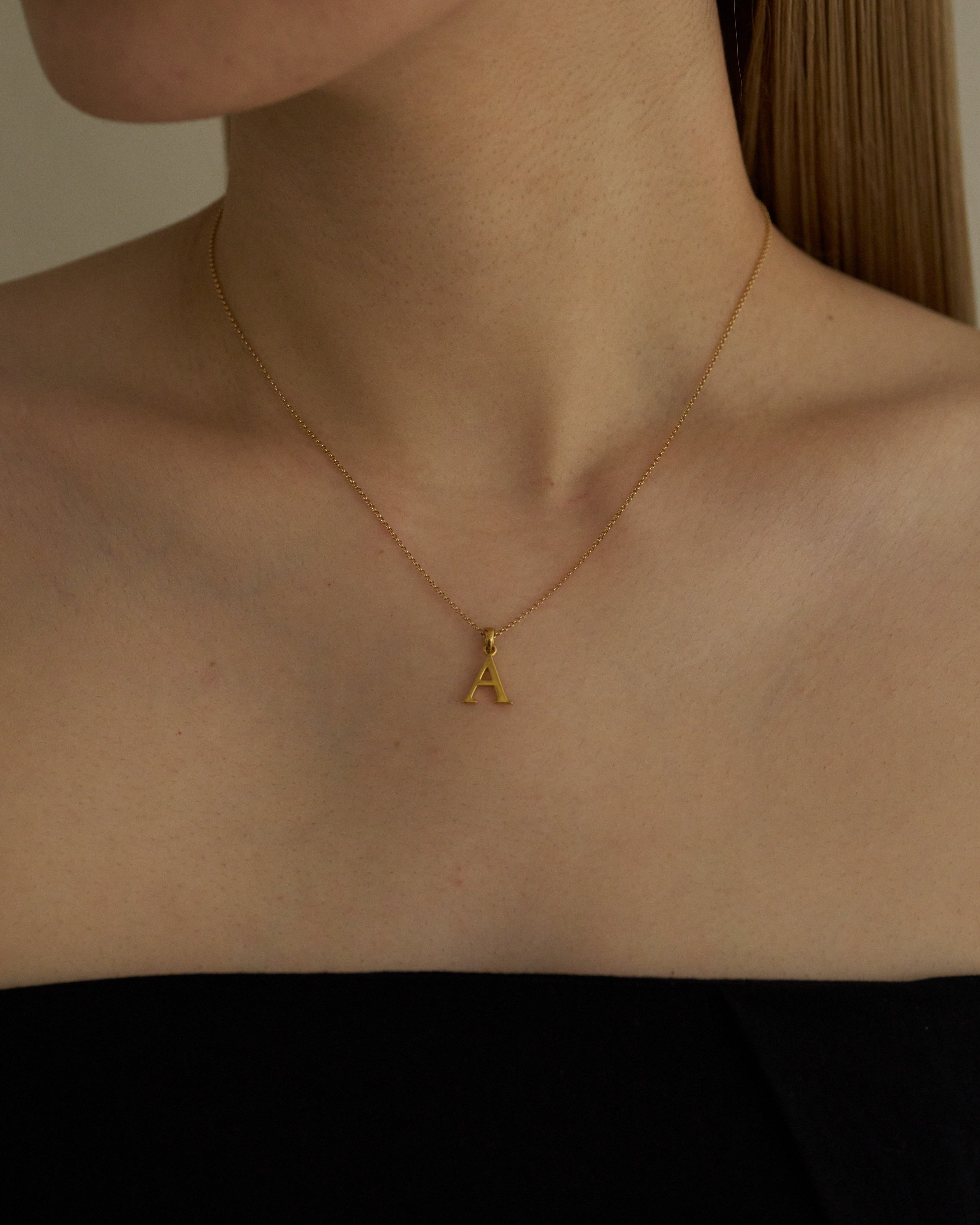 【受注品】initial necklace 01 gold