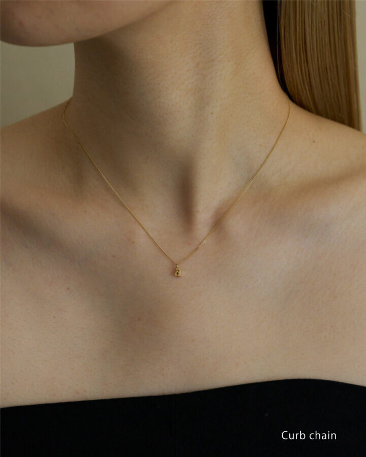 initial necklace 02 K18
