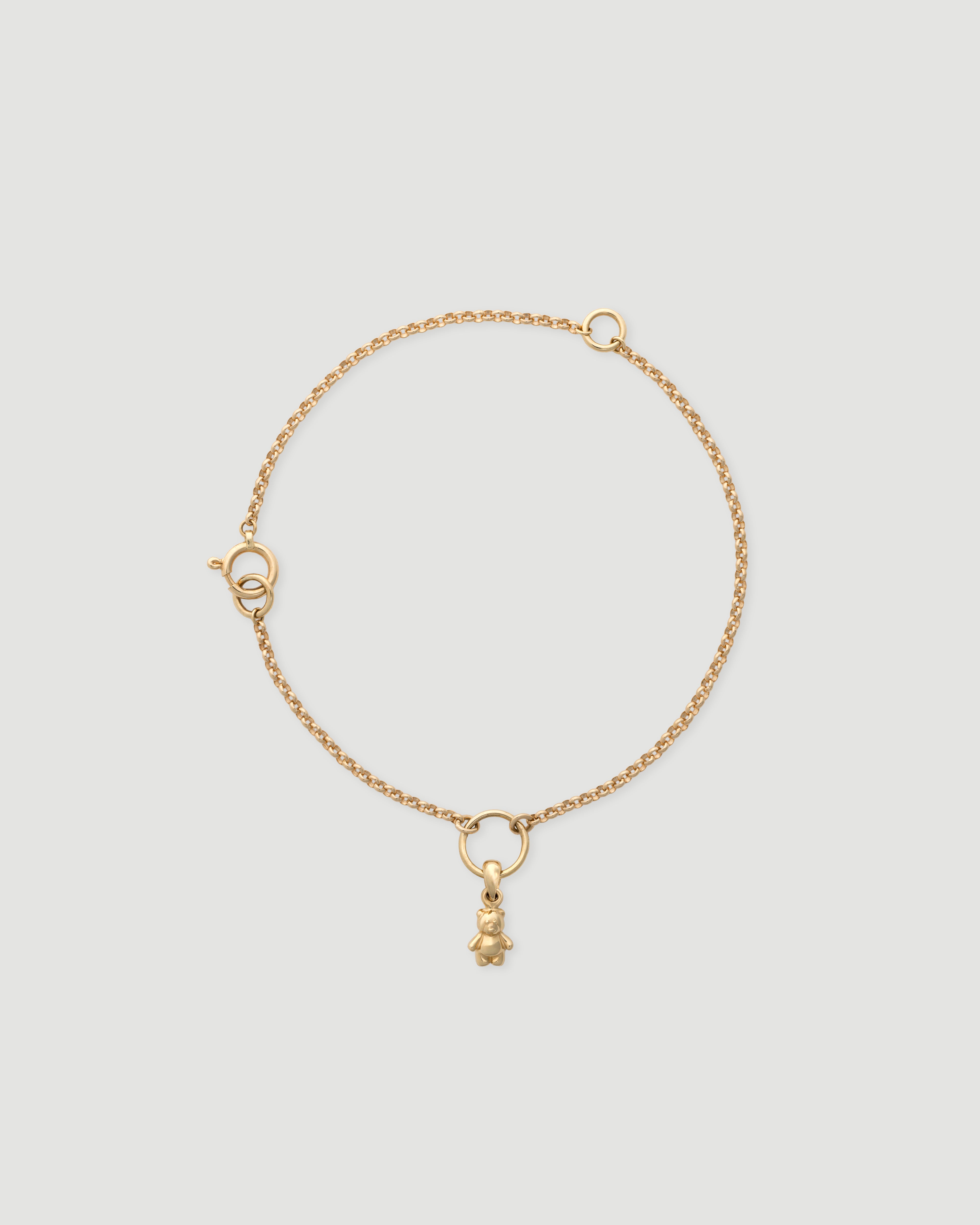 bear chain bracelet 02 K18
