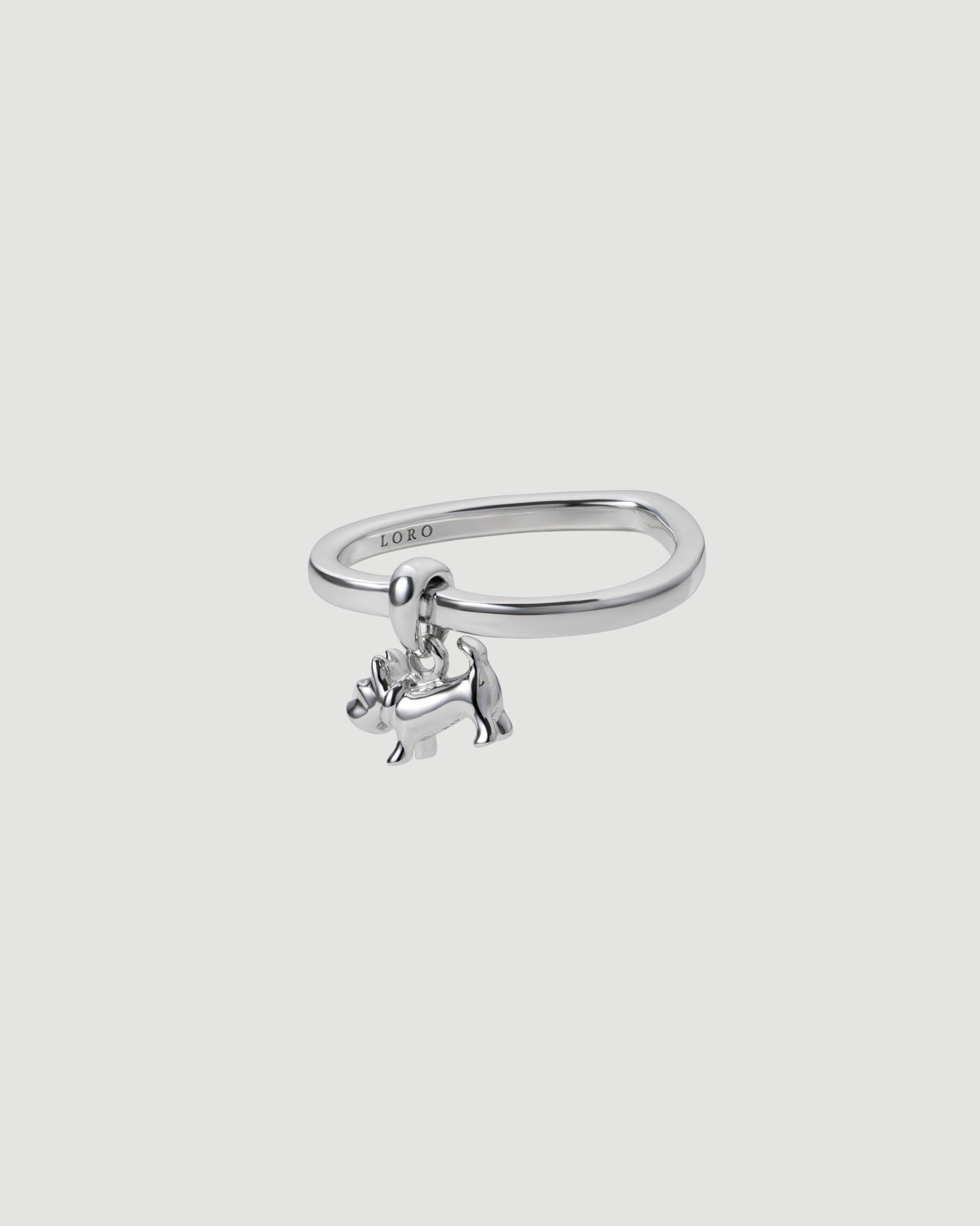 【受注品】schnauzer heart ring 01 pt900