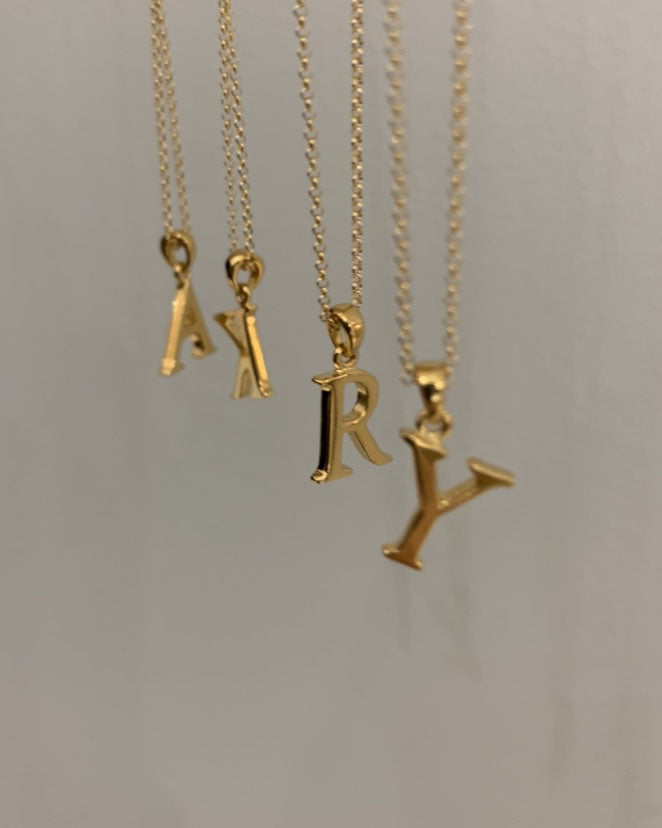 【受注品】initial necklace 01 gold