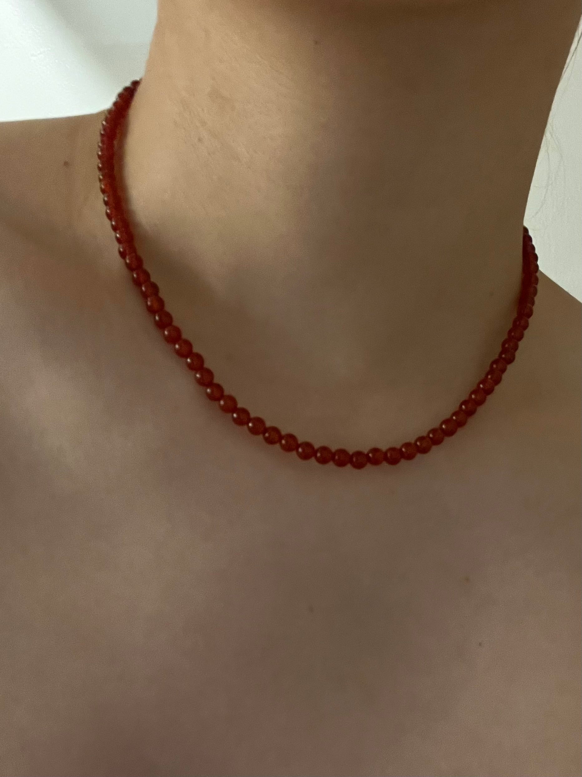 amulet carnelian necklace