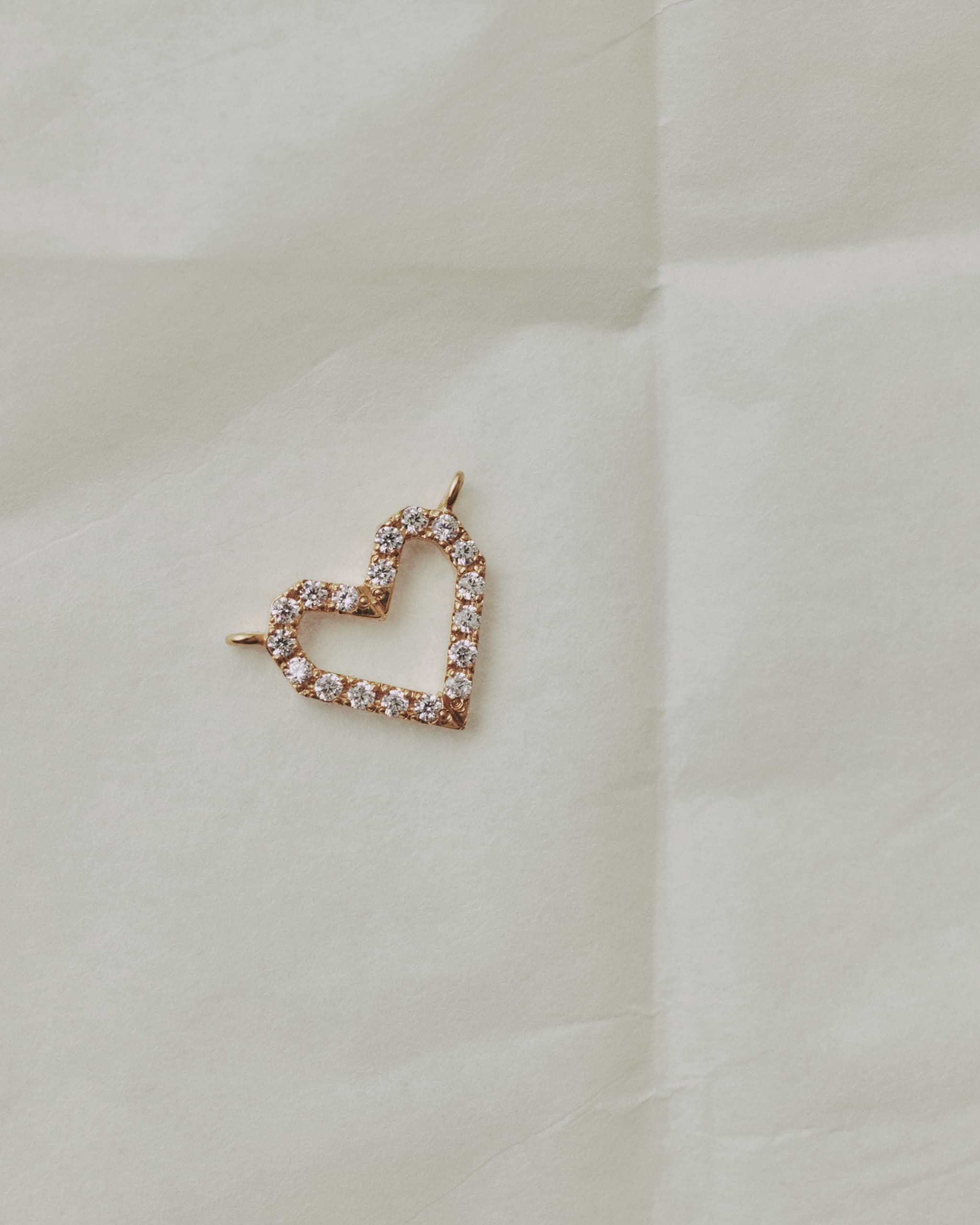 ORIGAMI heart dia necklace 01