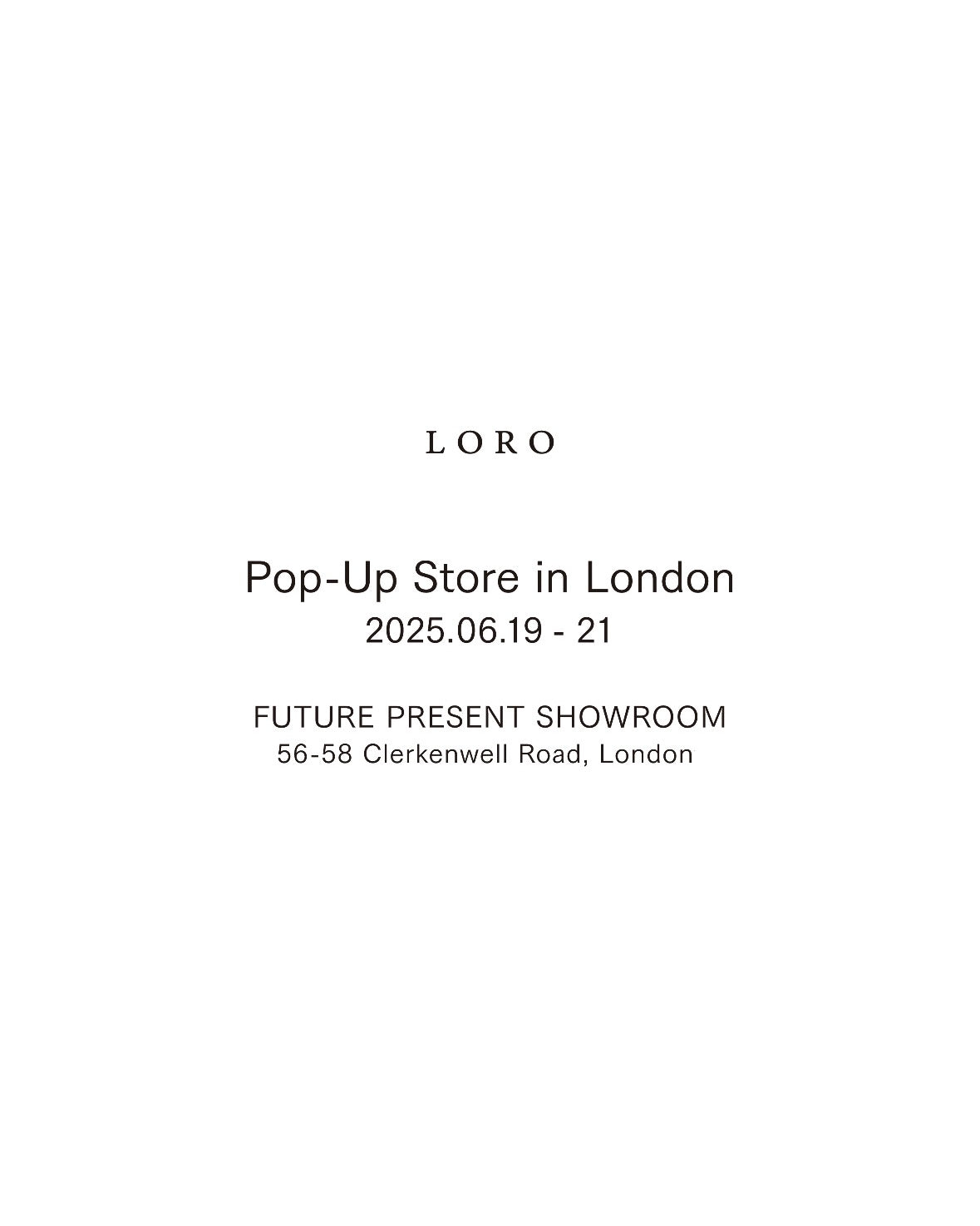 LORO /  1117  POPUP at LONDON