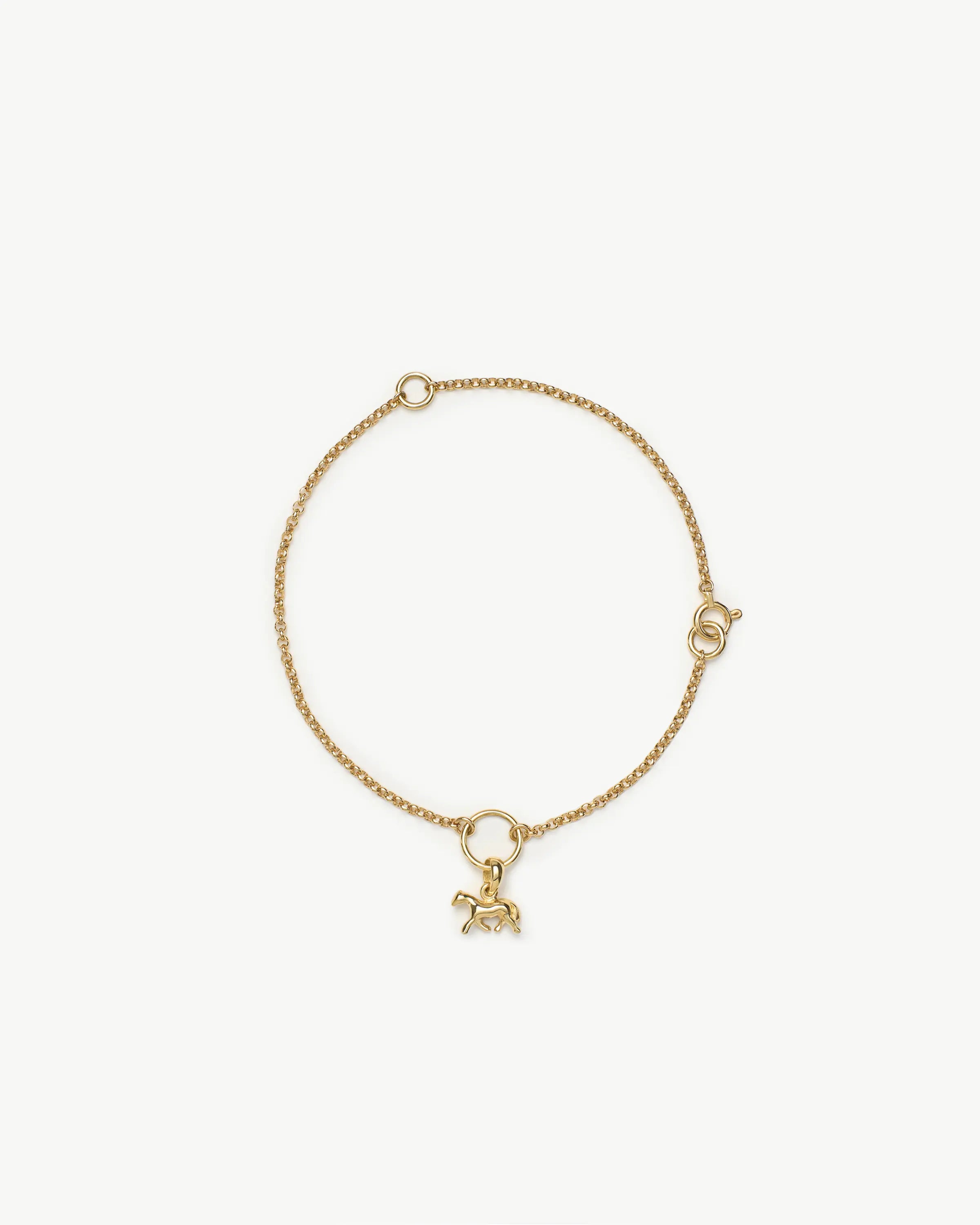 horse chain bracelet 02 K18