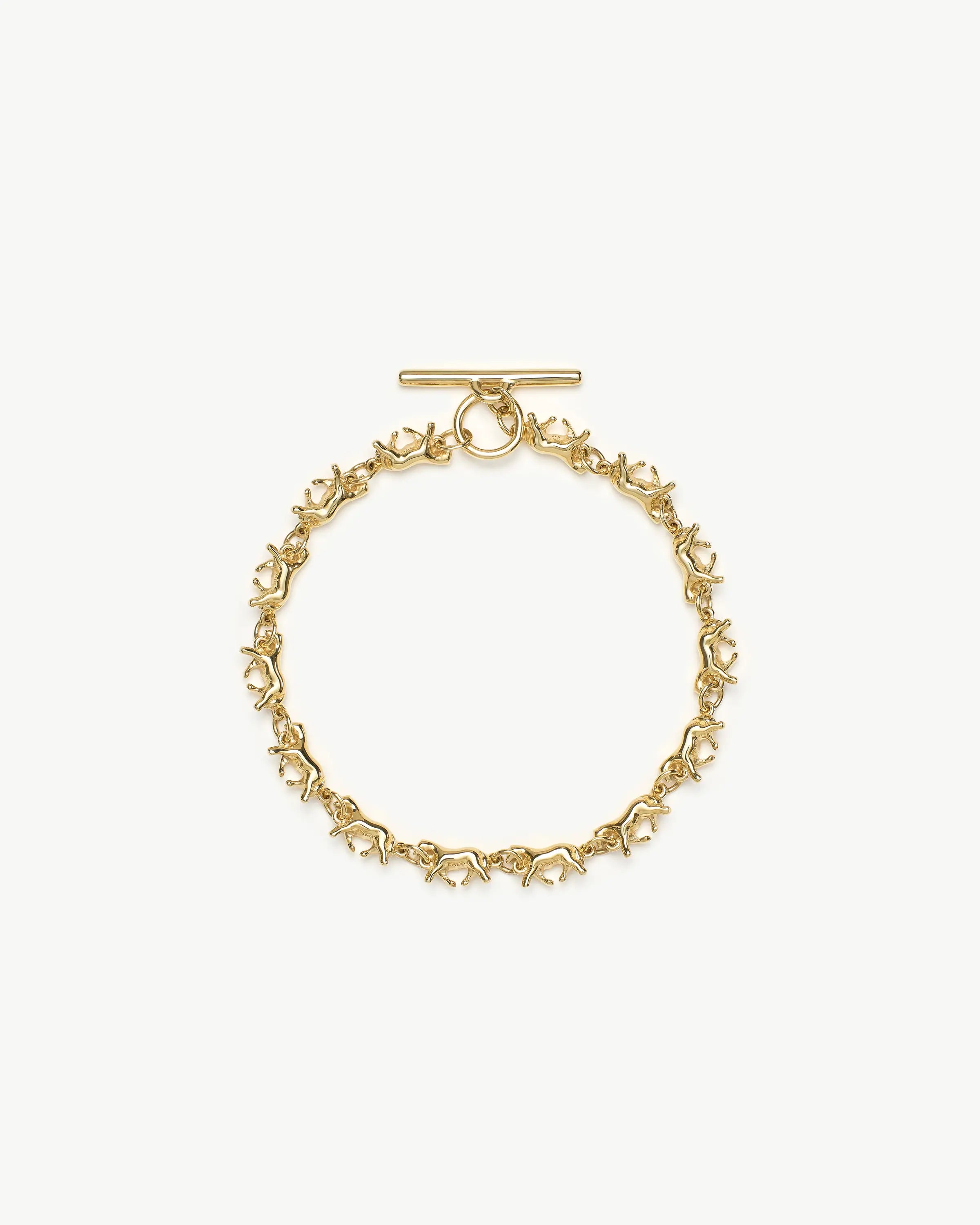 horse chain bracelet 01 K18