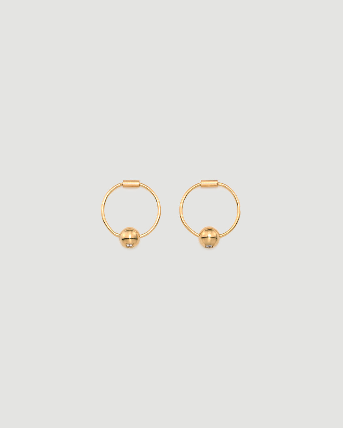 【受注品】sphere diamond hoop pierce