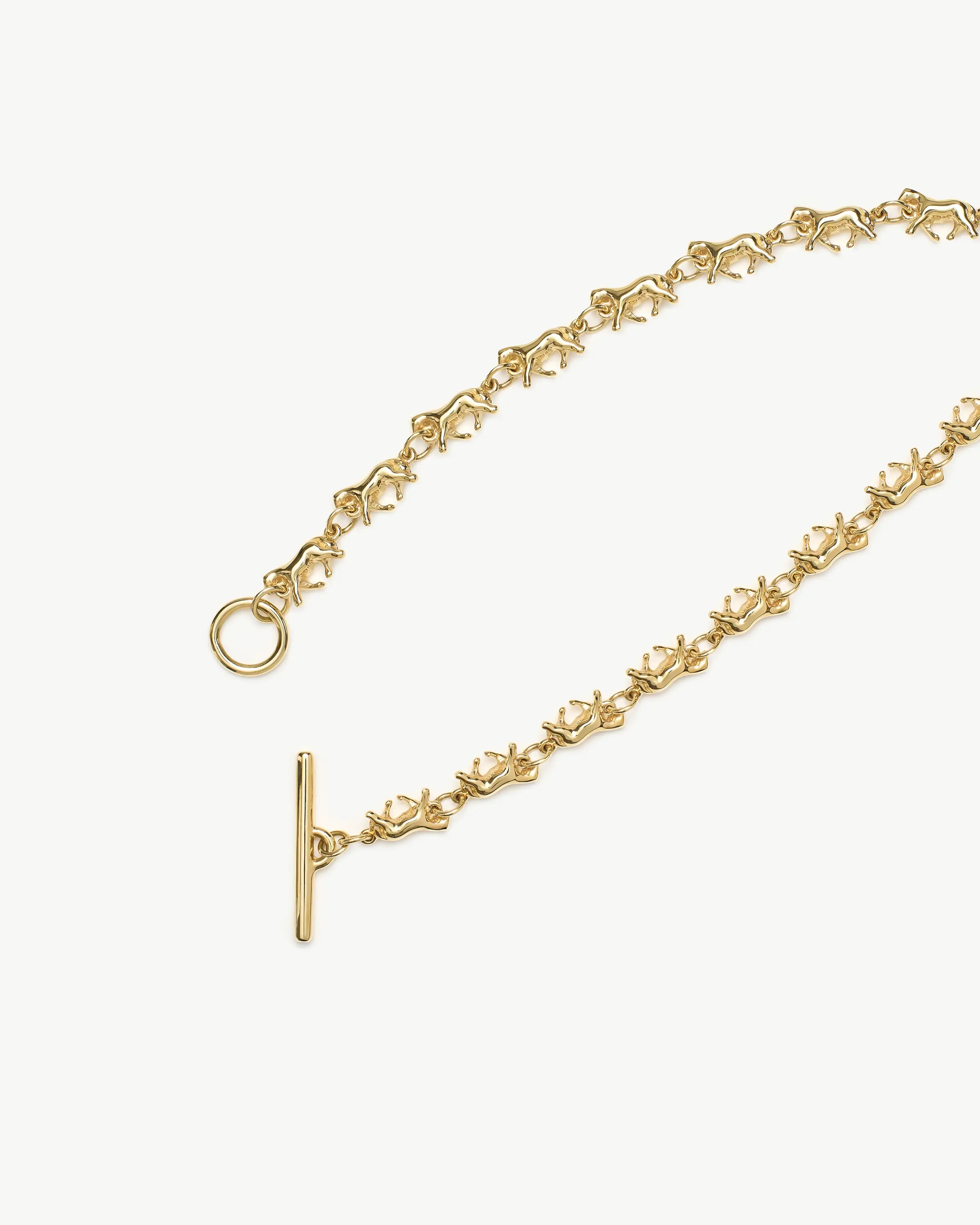 horse chain bracelet 01 K18