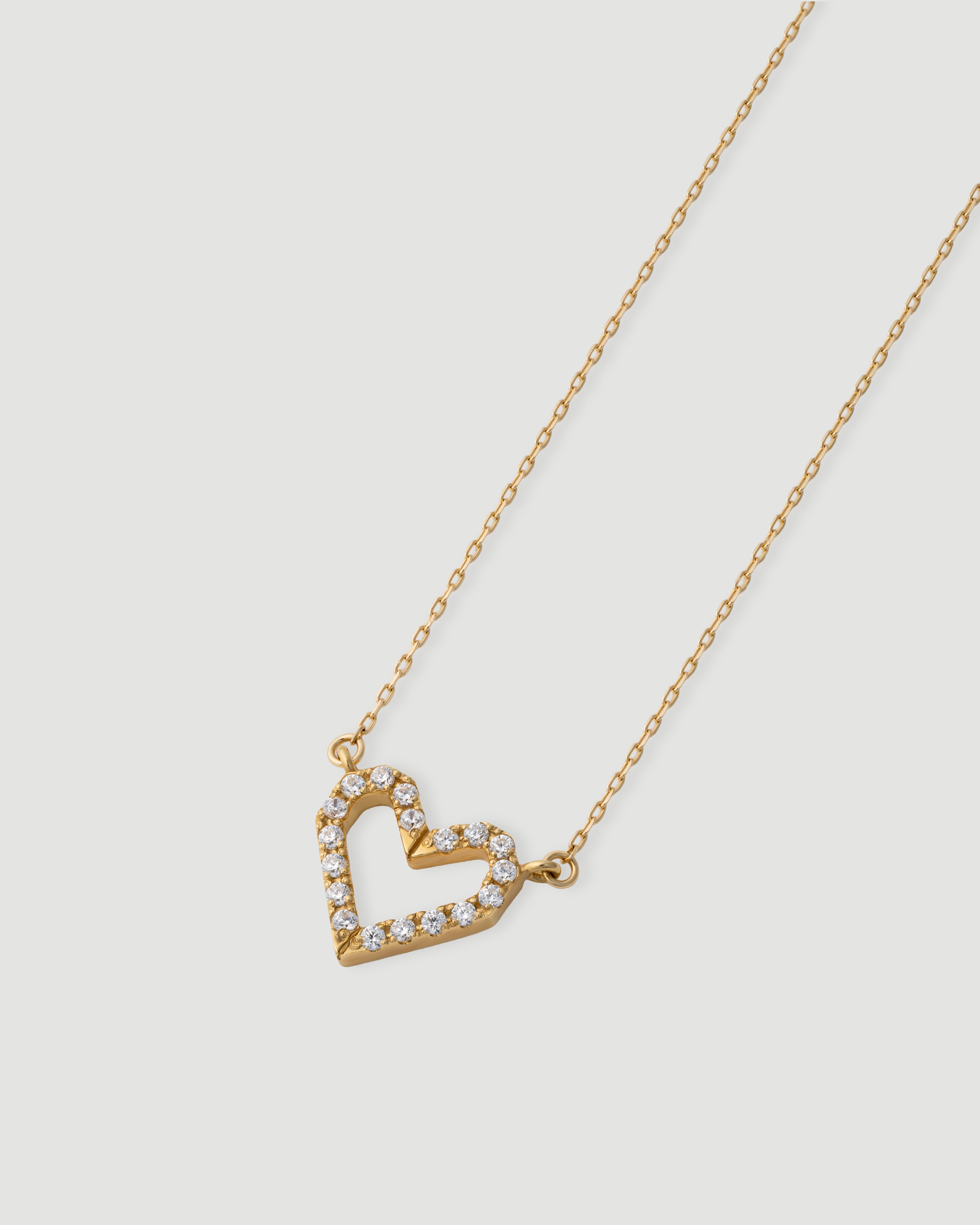 ORIGAMI heart dia necklace 01