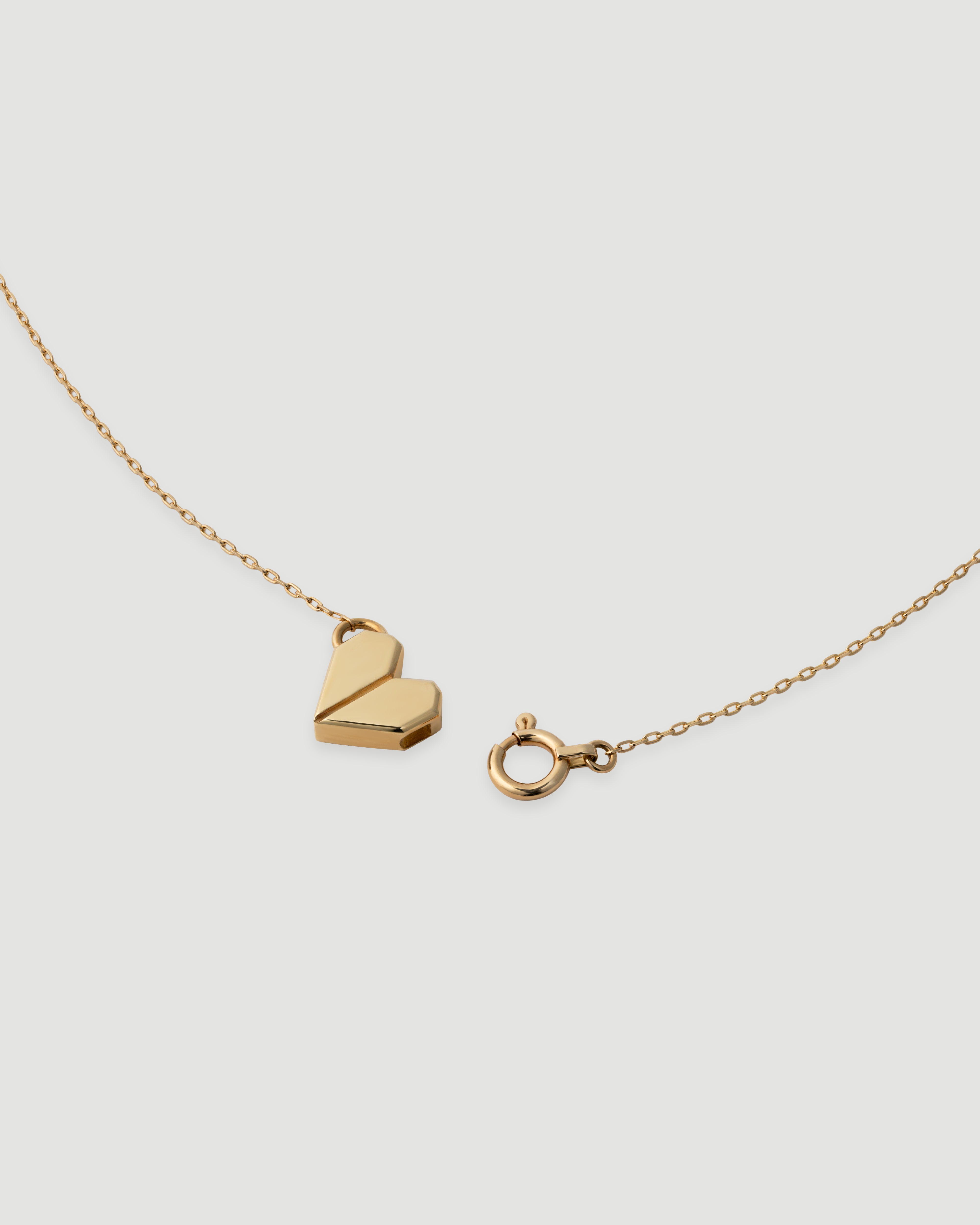 ORIGAMI heart necklace 01 K18