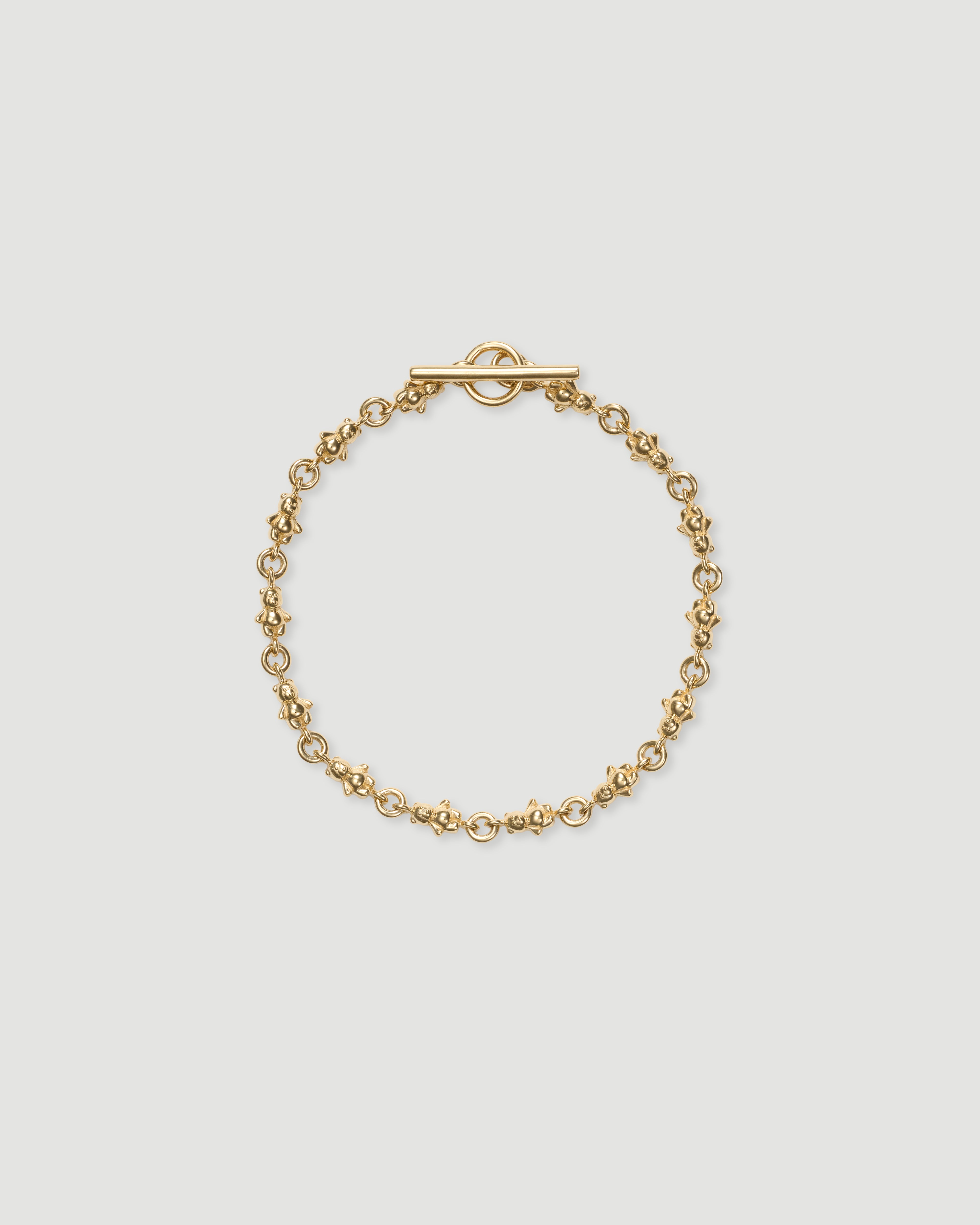 bear chain bracelet 01 K18