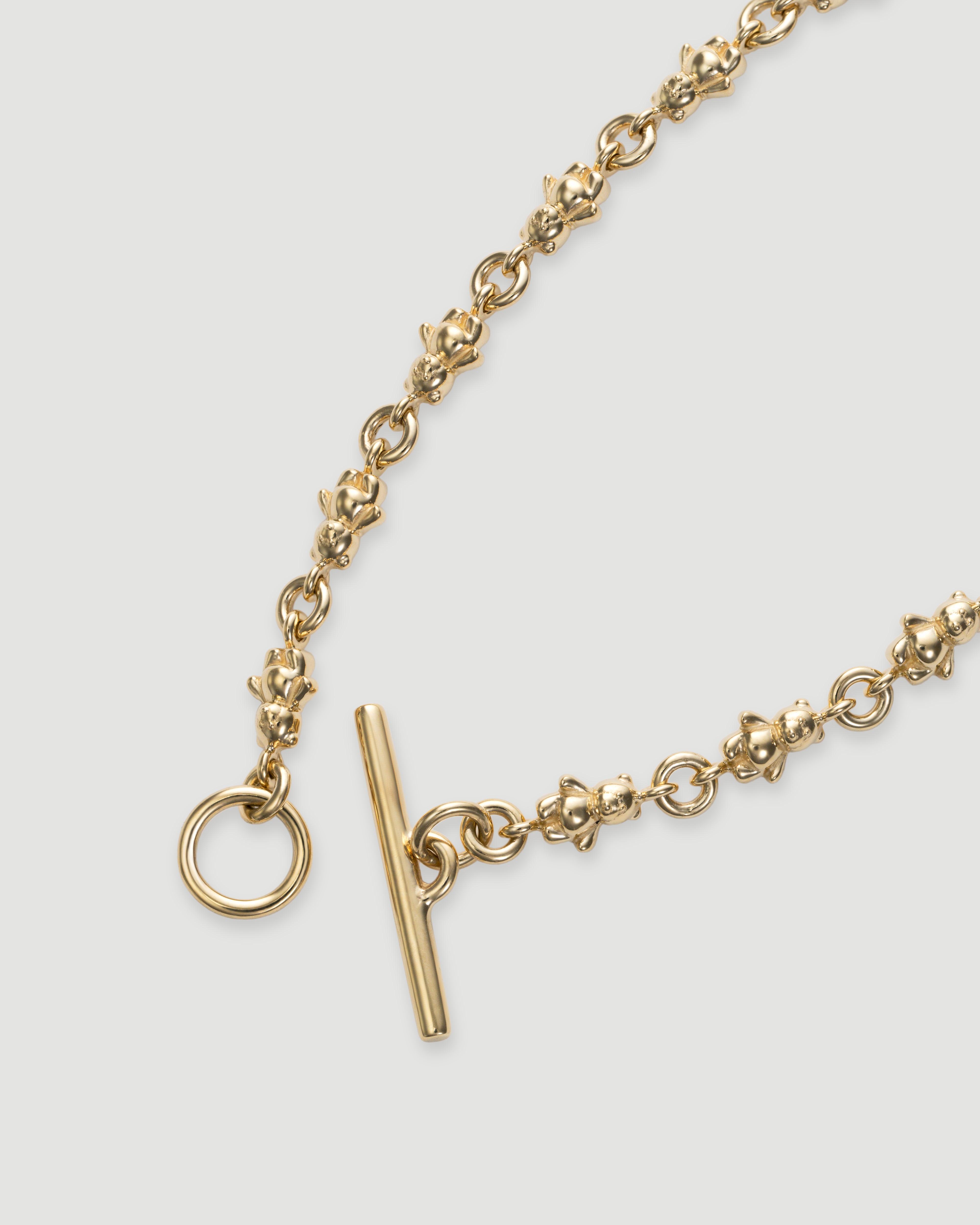 bear chain bracelet 01 K18