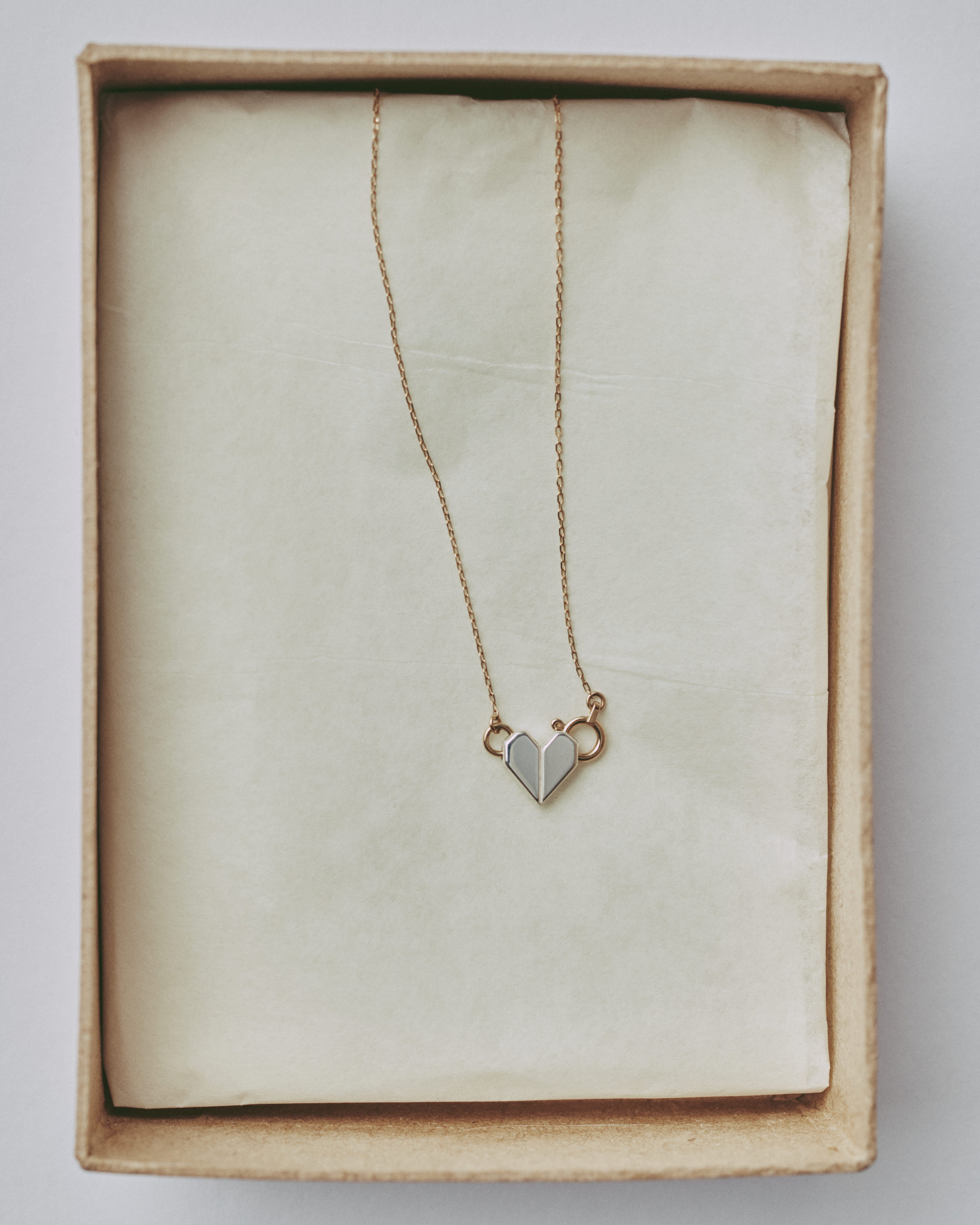 ORIGAMI heart necklace 01 mix